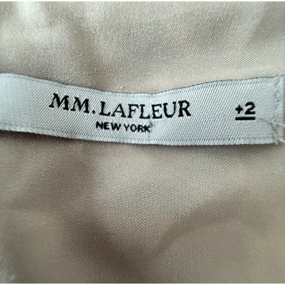 MM LAFLEUR | The Didion Ink Wash Print Short Sleeve Silk Blouse Summer | Size 2X - Picture 8 of 9